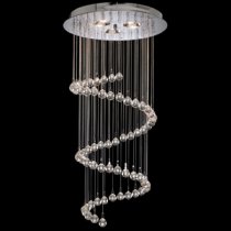 SPIRAL CRYSTAL BALLS CEILING LIGHT