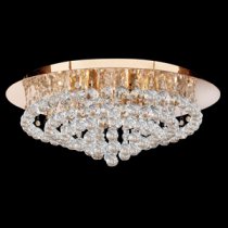 Hanna Semi Flush Gold Finish 8 Light Ceiling Light