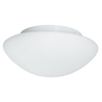 Mankato Modern Opal Glass Small Bathroom Ceiling Light In White