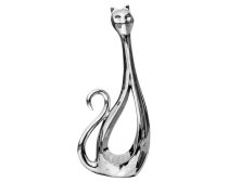 Platinum Tall Cat Sculpture