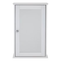 Partland Wooden Bathroom Mirrored Cabinet In White