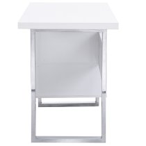 Sydney High Gloss Computer Desk With 3 Drawers In White