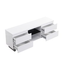 Sydney High Gloss TV Stand In White With 4 Drawers