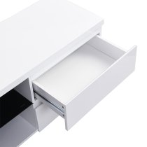 Sydney High Gloss TV Stand In White With 4 Drawers