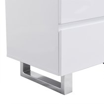 Sydney High Gloss TV Stand In White With 4 Drawers