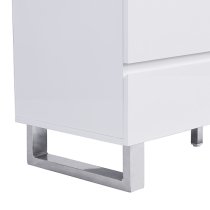 Sydney Highboard In White High Gloss With 2 Door And 3 Drawers