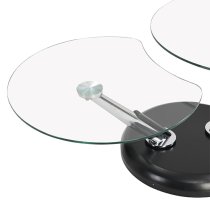 Tokyo Twist Glass Top Coffee Table With Black Matt Base