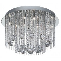 Beatrix 8 Light Semi Flush Ceiling Light Polished Chrome