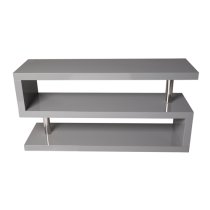 Miami High Gloss S Shape Design TV Stand In Grey