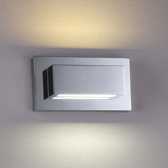 LED Chrome Finish With Polycarbonate Lens Wall Light