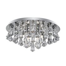 Hanna 6 Lamp Semi Flush Ceiling Light Finished In Chrome