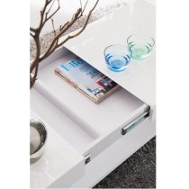 Verona Extending High Gloss Coffee Table With Storage In White