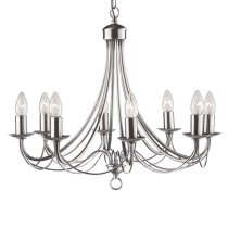 Nova Satin Silver 8 Lamp Ceiling Light