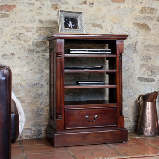 Belarus Hi Fi Entertainment Cabinet In Mahogany