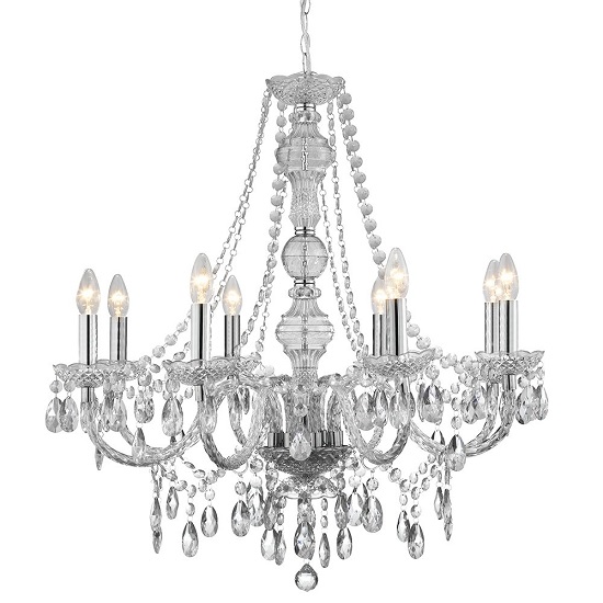 Marie Therese 8 Lamp Clear Chandelier Ceiling Light