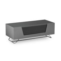 Chroma Small High Gloss TV Stand With Steel Frame In Grey