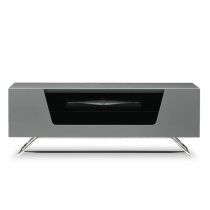 Chroma Small High Gloss TV Stand With Steel Frame In Black