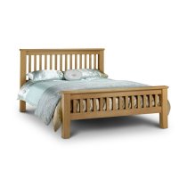 Achaia 180cm Wooden Bed In Oak Finish