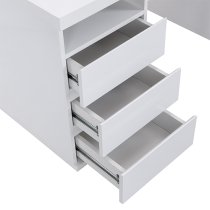 Sydney High Gloss Computer Desk With 1 Door 3 Drawers In White