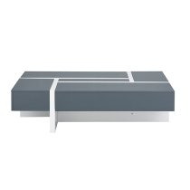 Storm High Gloss Storage Coffee Table In Grey And White