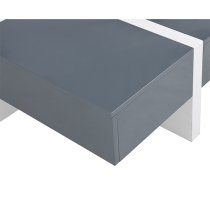 Storm High Gloss Storage Coffee Table In Grey And White