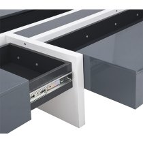 Storm High Gloss Storage Coffee Table In Grey And White