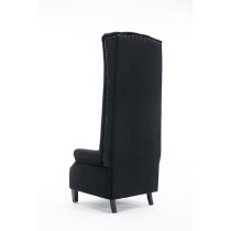 Trento Tall Upholstered Velvet Porter Chair In Black