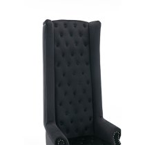 Trento Tall Upholstered Velvet Porter Chair In Black