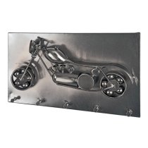 Chopper Wall Mounted Coat Rack In Black Nickel With 5 Hooks