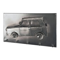 Car Wall Mounted Coat Rack In Black Nickel With 5 Hooks