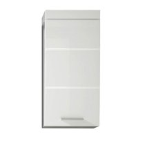 Amanda Wall Mounted White Storage Cabinet With High Gloss Fronts