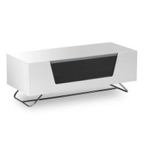 Chroma Small High Gloss TV Stand With Steel Frame In White