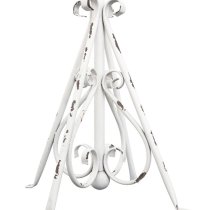 Amsterdam Loft Coat Stand In Distressed White Metal With 8 Hooks