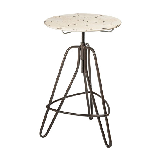 Artok Round Metal Bar Table In Cream