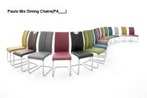 Libya Extendable Dining Table In White With 6 Paulo Chairs