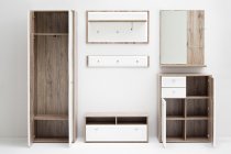 Camino Wardrobe In White Gloss Front And Sanremo Oak With 2 Door