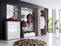 Camino Wardrobe In White Gloss Front And Sanremo Oak With 2 Door