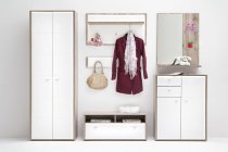 Camino Wardrobe In White Gloss Front And Sanremo Oak With 2 Door