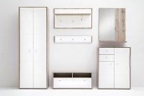 Camino Wardrobe In White Gloss Front And Sanremo Oak With 2 Door