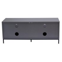 Clevedon Small Wooden TV Stand In Charcoal And Black