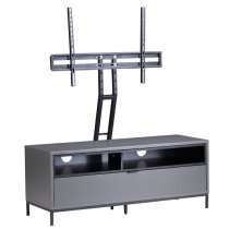 Clevedon Small Wooden TV Stand In Charcoal And Black