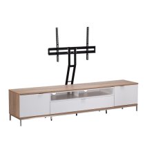 Clevedon Large Wooden TV Stand In Light Oak And White