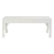 Louis Rectangular High Gloss Coffee Table In White