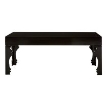 Louis Rectangular High Gloss Coffee Table In Black