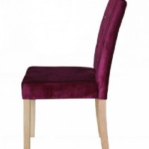 Kilcon Dining Chair In Purple Velvet And Diamante in A Pair