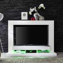 Stamford Entertainment Unit In White Gloss Fronts With Shelving