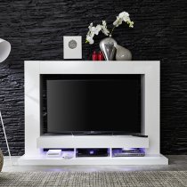 Stamford Entertainment Unit In White Gloss Fronts With Shelving