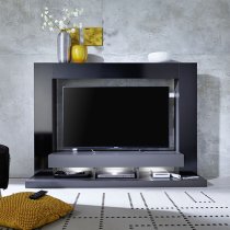 Stamford Entertainment Unit In Black Gloss Fronts With Shelving