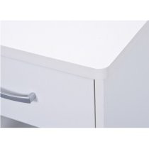 Halifax Corner Computer Desk In White With Drawer And Shelves