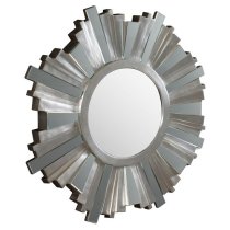 Barnveld Wall Mirror 3D Starburst In Silver With Mirrored Panels